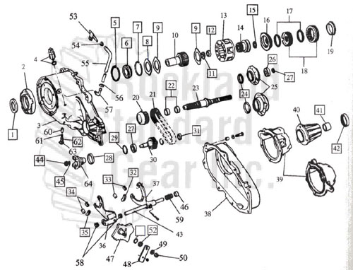 New Process 231 Transfer Case diagram