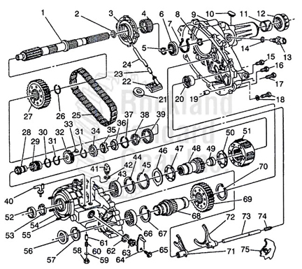 New Venture 261 Transfer Case / GMC / Bravada / Envoy / Trailblazer 4X4 diagram